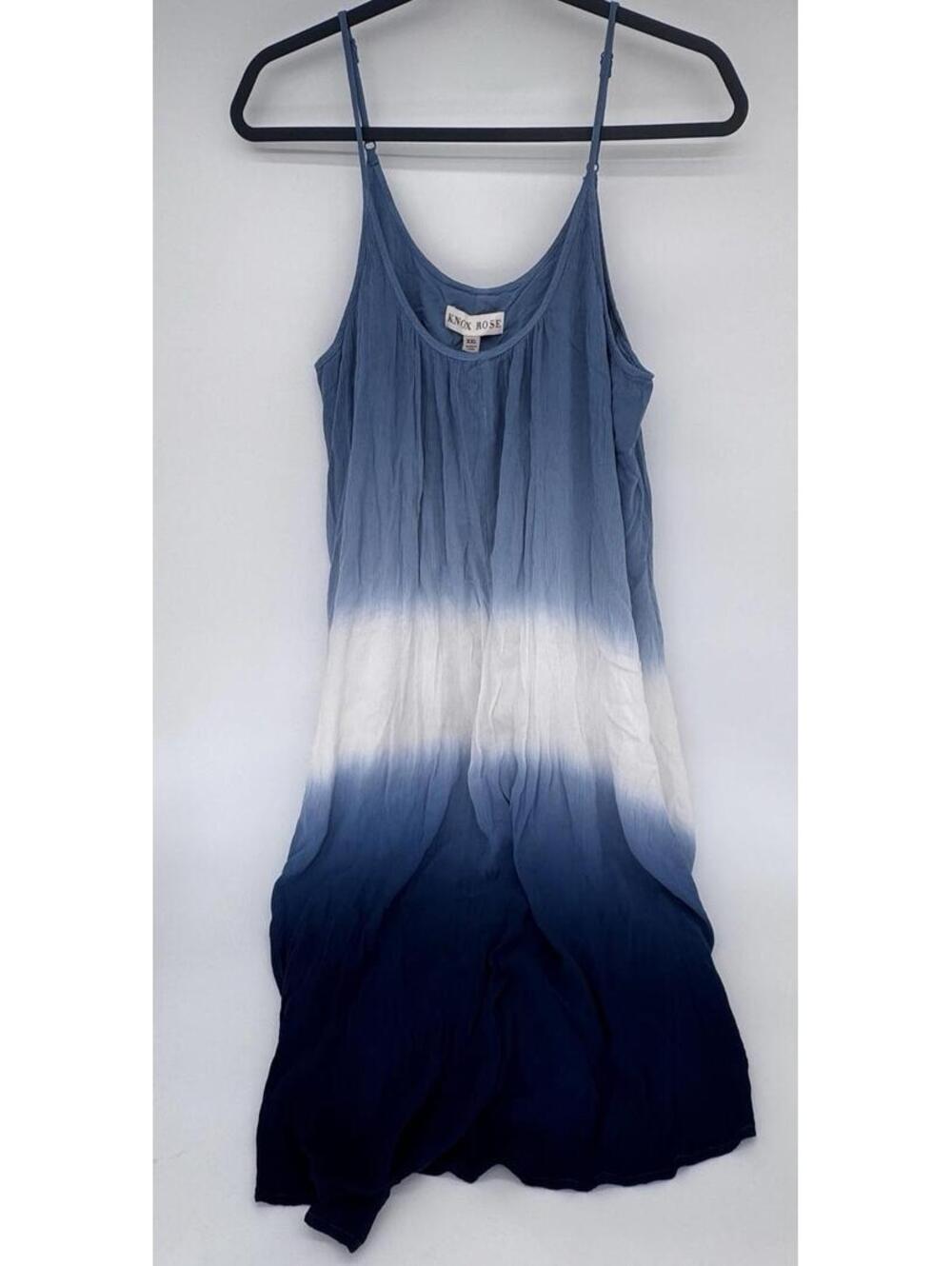 Knox Rose Adjustable Strap Blue Ombre Double Lined Dress XXL NWT